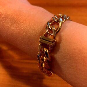 Mixed Link Chain Goldtone Bracelet- Excellent condition